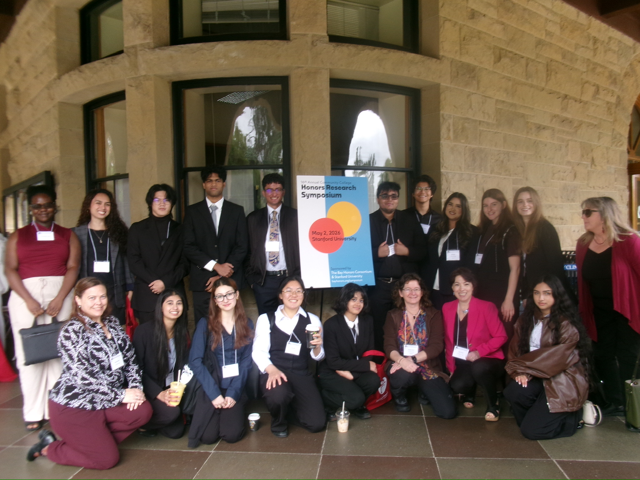 stanford students group photo with faculty