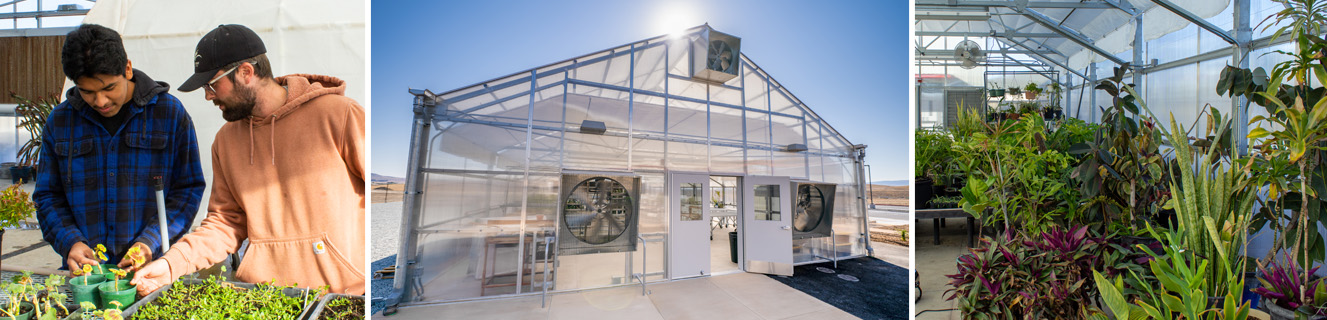 LPC Horticulture students and green house.