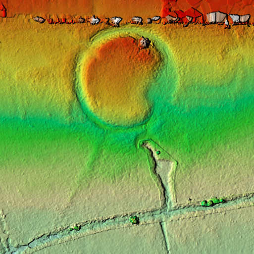 A surface relief model prodiced from a drone image