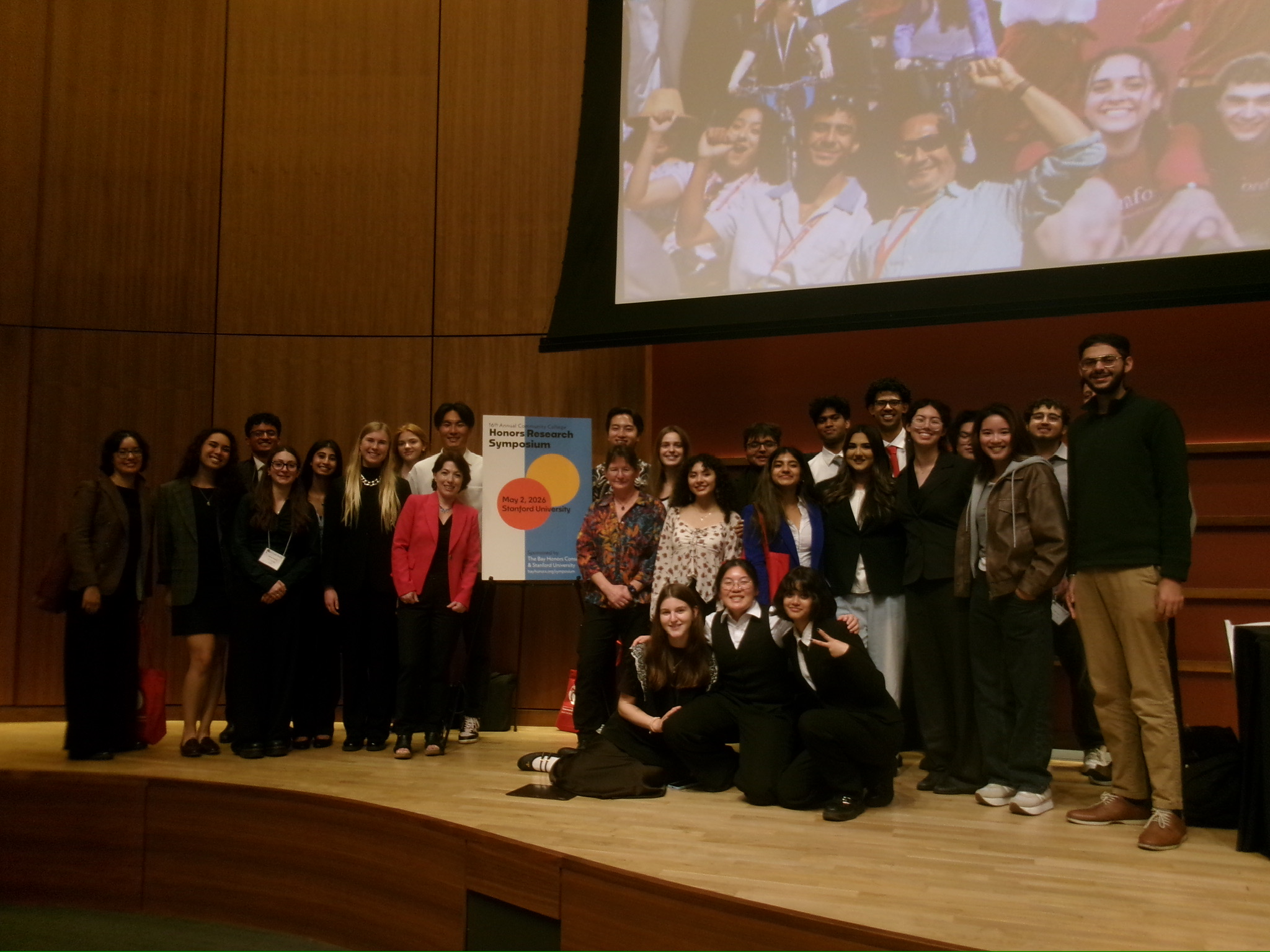 stanford students group photo with faculty