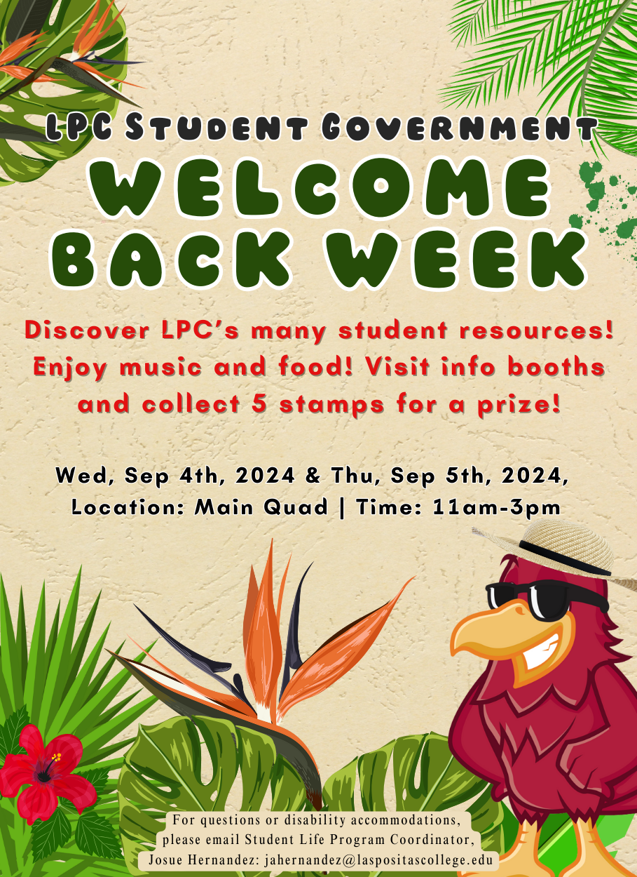 Tropical Welcome Back Week Flyer