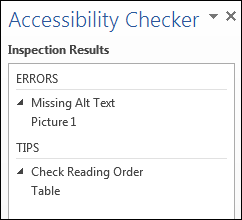 Accessibility checker.