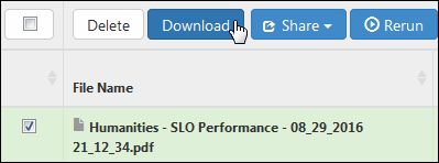 You will be taken to the Document Library, where your report will be available for download. 